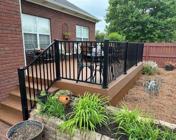 Chainlink fence installation in Cullman Alabama at worksite.